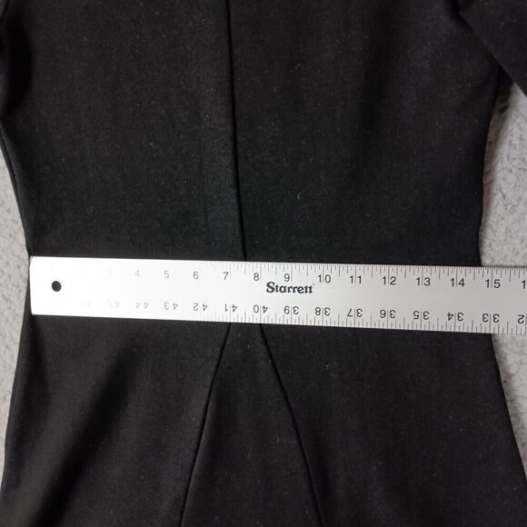 Nature vs Future Dress Women's Large Black Stretch V-Neck Short Sleeve Career - Picture 11 of 12